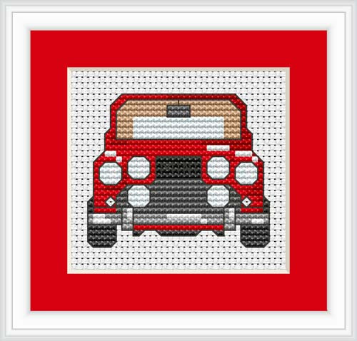 Car Mini Cross Stitch Kit By Luca S