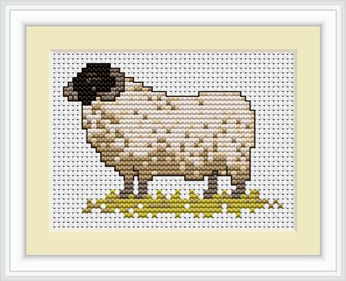 Sheep Mini Cross Stitch Kit By Luca S