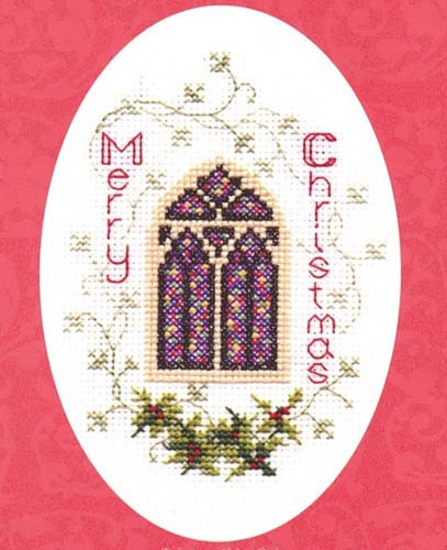 Stained Glass Window Card Cross Stitch Kit