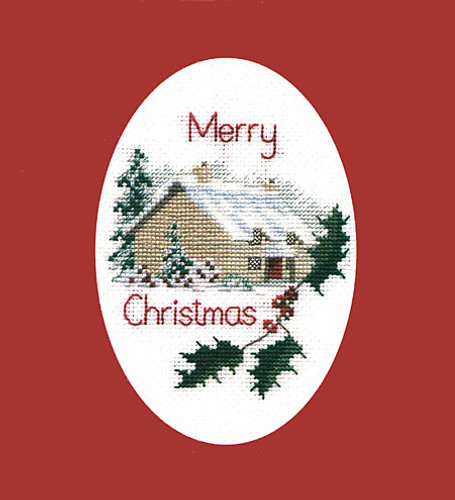 Christmas Cottage Card Cross Stitch Kit