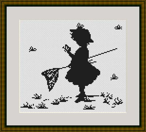 Girl With Butterflies Cross Stitch Kit By Luca S