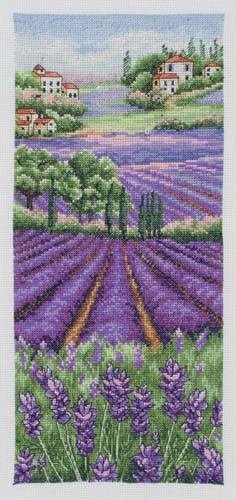 Provence Lavender Scape  Cross Stitch Kit