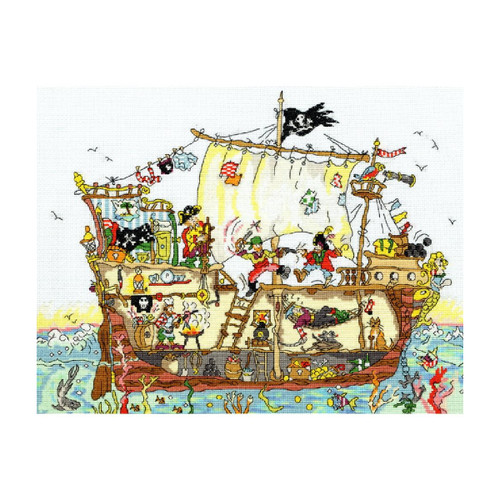 Cut Thru Pirate Ship Cross Stitch Kit By Bothy Threads