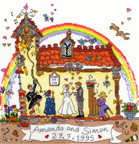 Cut Thru Wedding Cross Stitch Kit