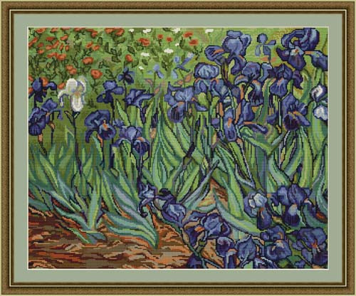 Van Gogh Irises Cross Stitch Kit By Luca S