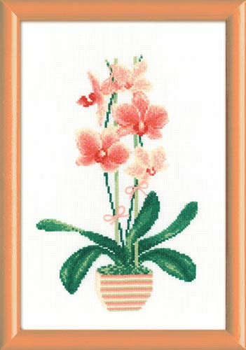 Yellow Orchid Cross Stitch Kit