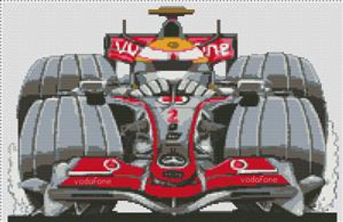 Mclaren Hamilton F1 Caricature Cross Stitch Kit