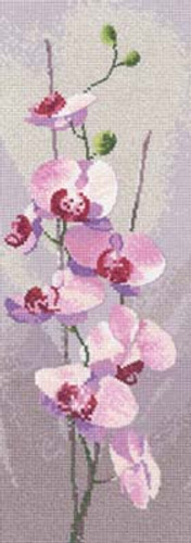 Orchid Panel Cross Stitch Kit By Heritage