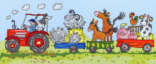 Old Mcdonald Tractor Cross Stitch Kit