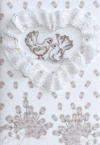 Doves Postcard Cross Stitch Kit By Luca S