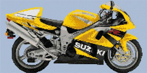 Suzuki Tl 1000R Motorbike Cross Stitch Kit By Stitchtastic