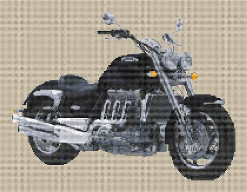 Triumph Rocket Iii Motorbike Cross Stitch Kit By Stitchtastic