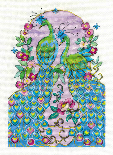 Peacocks Cross Stitch Kit By Dmc