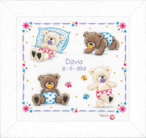 First Steps Birth Sampler Cross Stitch Kit