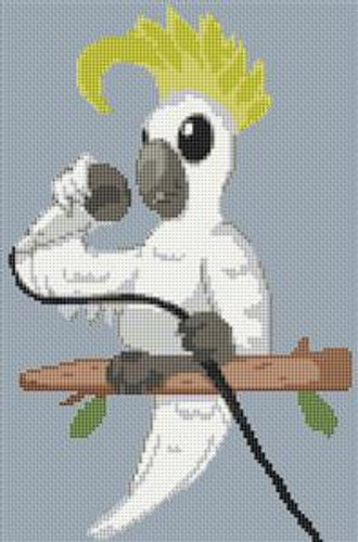 Cockatoo Caricature Cross Stitch Chart