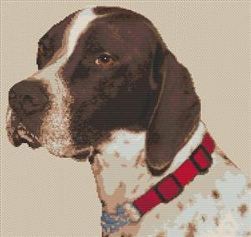 English Pointer Dog Cross Stitch Chart