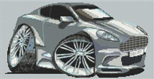 Aston Martin Dbs Caricature Cross Stitch Chart