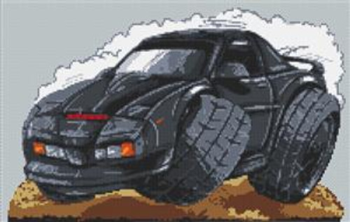 Knight Rider Cross Stitch Chart