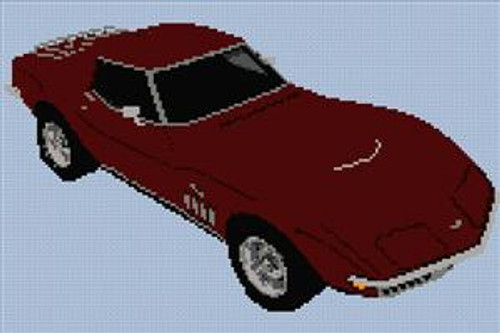 1969 Corvette Stingray Cross Stitch Chart