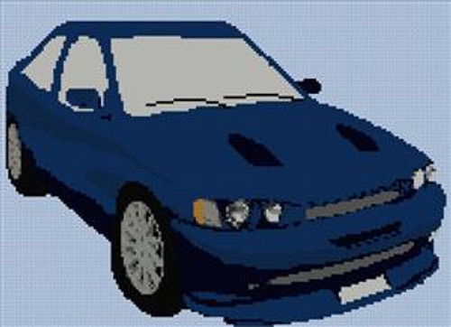 Ford Escort Cosworth Cross Stitch Pattern