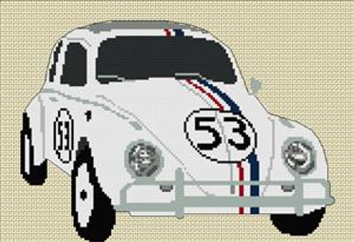 Herbie Volkswagen Beetle Cross Stitch Chart