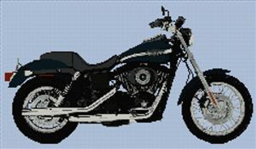 Harley Davidson Fxdx Dyna Super Glide Cross Stitch Chart