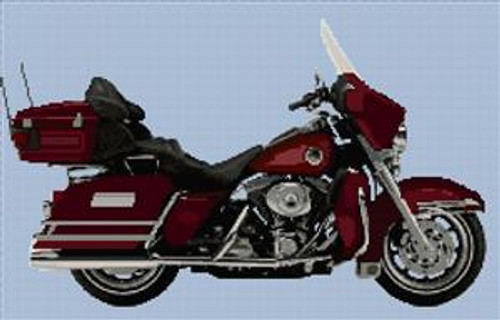 Harley Davidson Ultra Glide Anniversary Edition Cross Stitch Chart