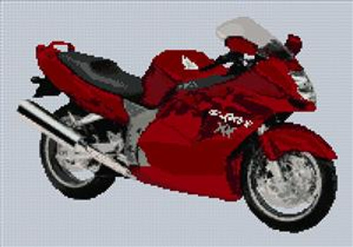 Honda Blackbird Cbr Xx Motorbike Cross Stitch Chart