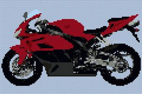 Honda Fireblade 2004 Motorcycle Cross Stitch Chart