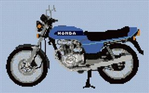 Honda Superdream Motorcycle Cross Stitch Chart