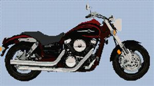 Kawasaki Vn 1600 Meanstreak Bike Cross Stitch Chart