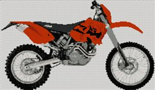 Ktm 450 Exec 2003 Motorcycle Cross Stitch Chart