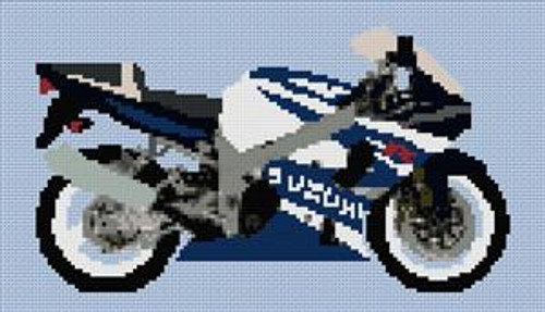 Suzuki Gsxr 1000 K1 2001 Motorbike Cross Stitch Chart