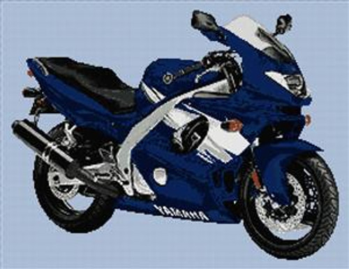 Yamaha 600 2005 Motorcycle Cross Stitch Pattern