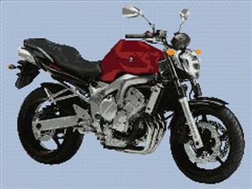 Yamaha Fz6 Motorbike Cross Stitch Pattern