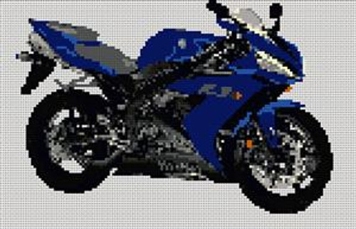 Yamaha R1 Motorcycle / Motor Bike Cross Stitch Pattern