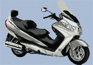 Suzuki 400 2005 Burgman Scooter Cross Stitch Chart