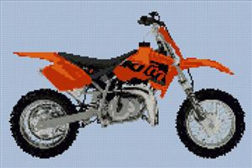 Ktm 50 Motorcycle Cross Stitch Chart