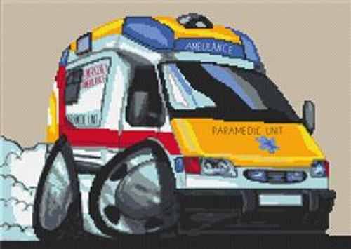 Paramedic Ambulance Cross Stitch Chart