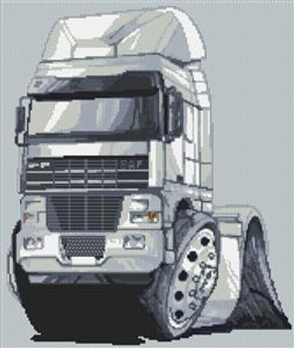 Daf 92 Truck Rig Cross Stitch Chart