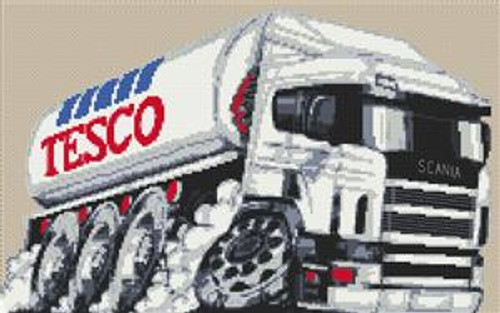 Tesco Fuel Tanker Cross Stitch Chart