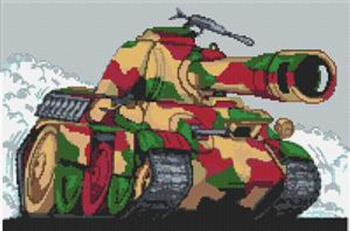 Panther Tank Cross Stitch Chart