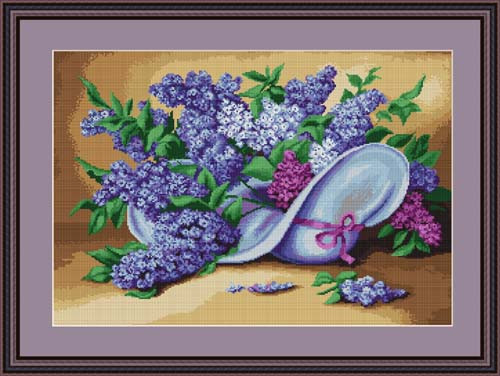 Lilacs Petit Cross Stitch Kit By Luca S