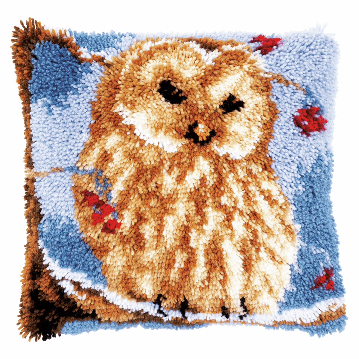 Latch Hook Kit Cushion Owl by Vervaco MariesCrossStitch.co.uk