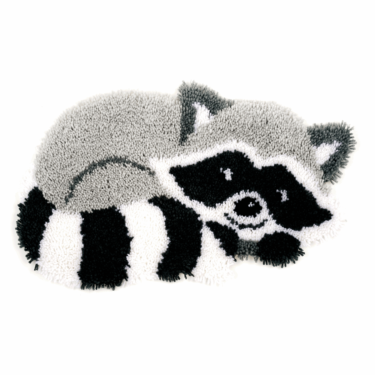 Latch Hook Kit Shaped Rug Raccoon by Vervaco MariesCrossStitch.co.uk