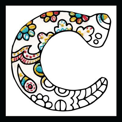 Zenbroidery - Letter C EMBROIDERY KIT By Design Works ...