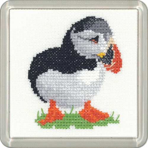 Puffin Cross Stitch Coaster Kit By Heritage Crafts MariesCrossStitch