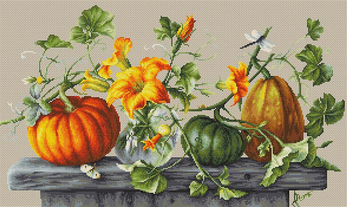 Pumpkins Counted Cross Stitch Kit By Luca S - MariesCrossStitch.co.uk