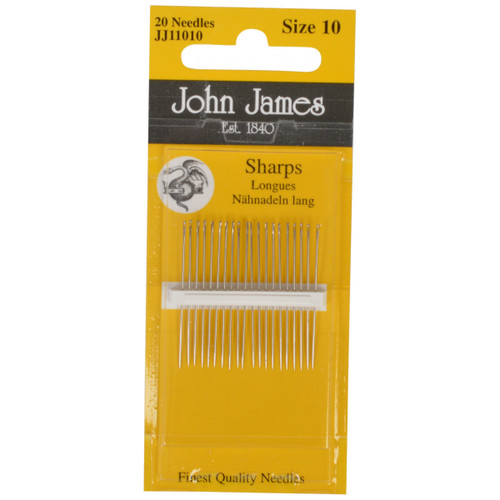 Pack of Sharps Needles. Size 10 MariesCrossStitch.co.uk