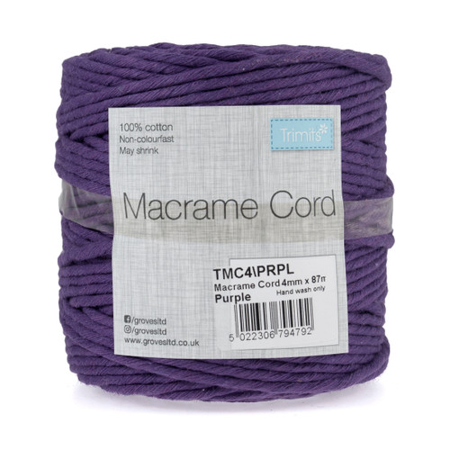Light Purple - 4 mm Twisted Macrame Cord